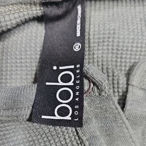 bobi Olive Green Waffle Knit Pullover